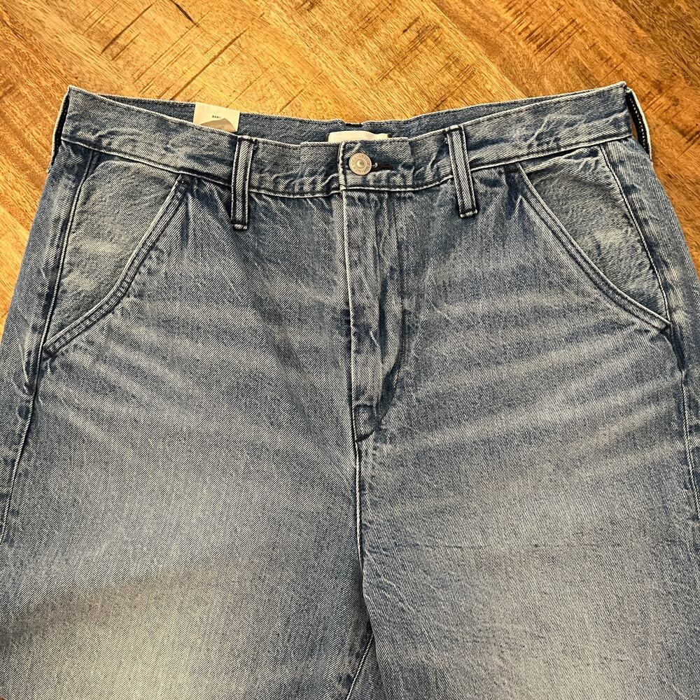 NWT American Eagle AE77 Premium Barrel Jeans Womens 10 Light Wash Ankle Denim - Picture 4 of 14
